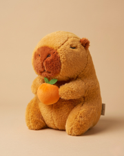 Cutie Capybara Plush Toy with Orange – Ultra-Soft 18cm Stuffed Animal