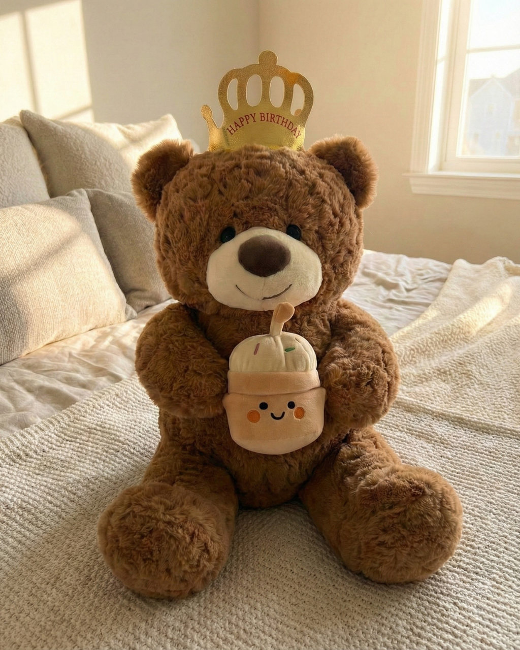 Adorable musical teddy sings Happy Birthday while spreading Warmth !