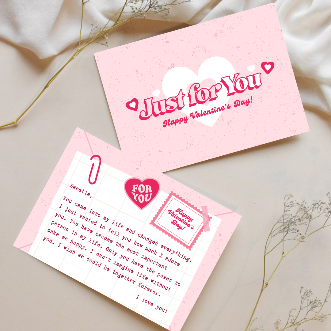 Just for You – Valentine’s Greeting Card - No 04