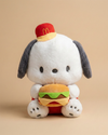 Cute Burger Holding Puppy Plush Toy Soft Stuffed Doll for Kids & Gifting Pearls Toys