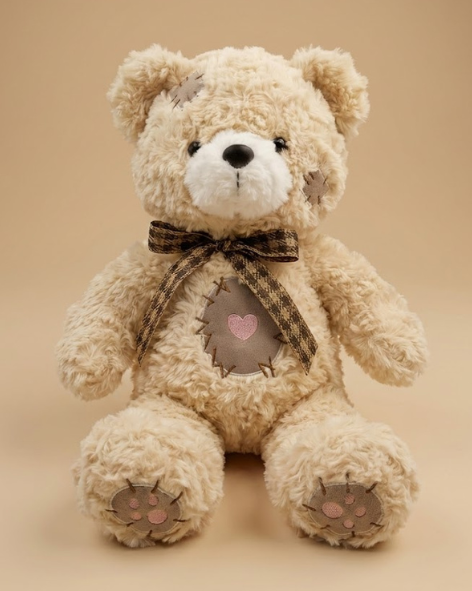 Cream Choco Teddy Bear for Couples & Special Moments