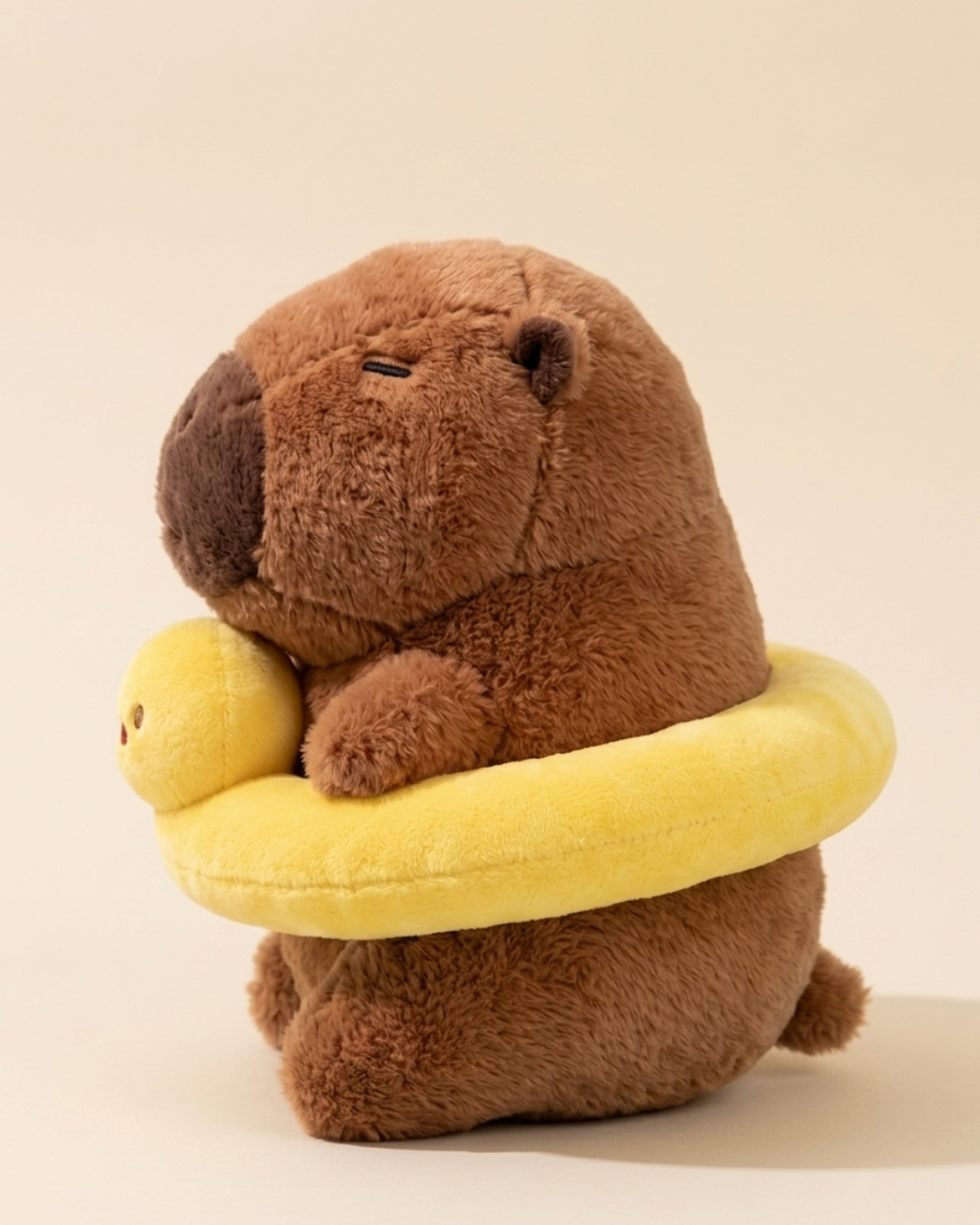 Chonky Capybara Plushie with Duckie Pool Float