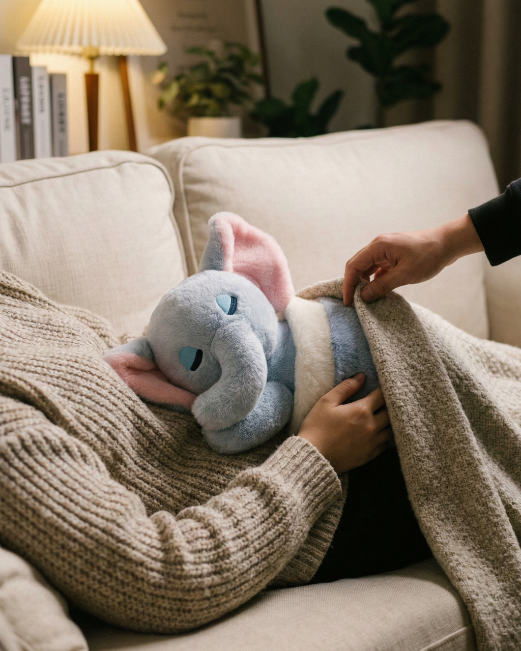 Sleep Elephant – Rhythmic Breathing & Warm Glow Plush