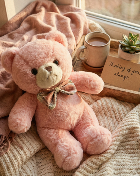 Pink Bow Tie Teddy Bear – Sweet Love Gift Plush