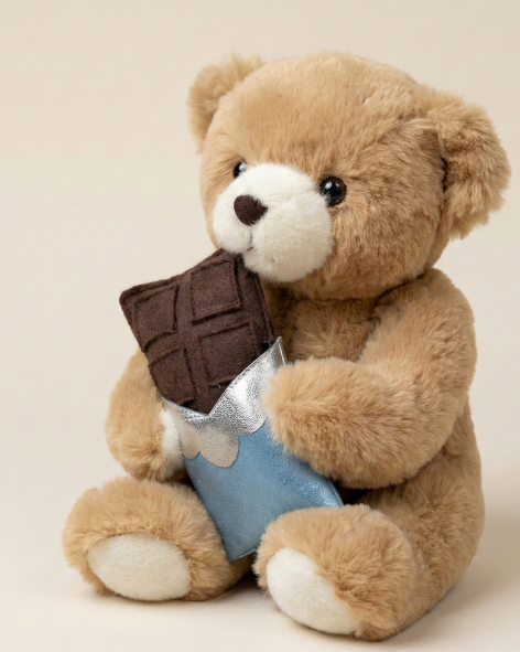 Chocolate Holding Teddy Bear – Perfect Valentine & Anniversary Gift