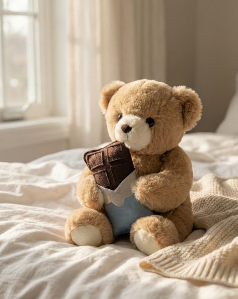 Chocolate Holding Teddy Bear – Perfect Valentine & Anniversary Gift