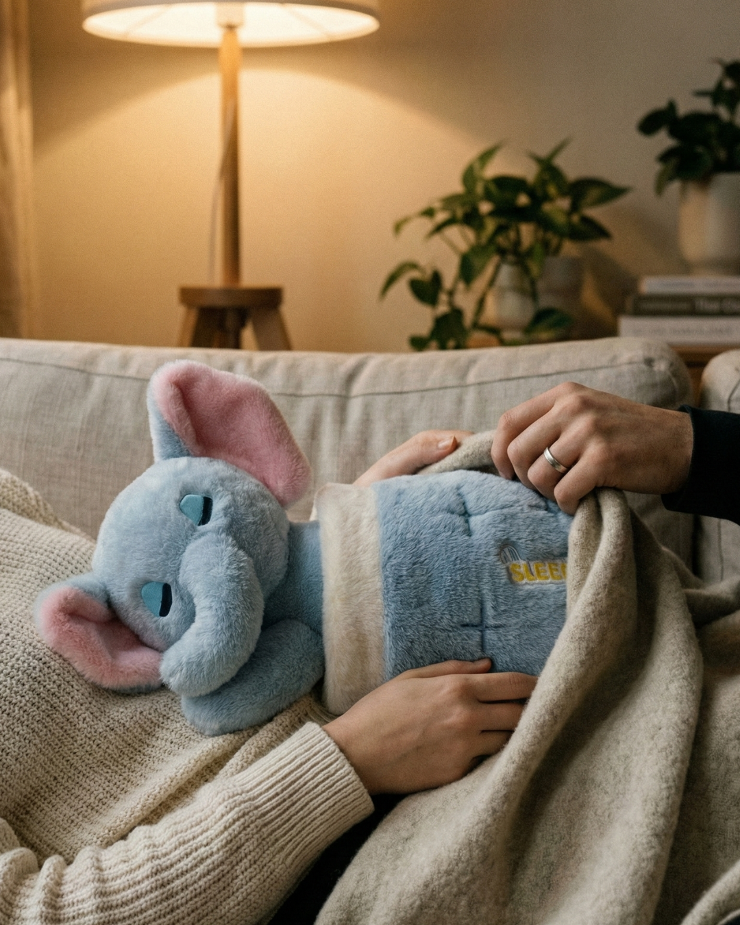 Sleep Elephant – Rhythmic Breathing & Warm Glow Plush