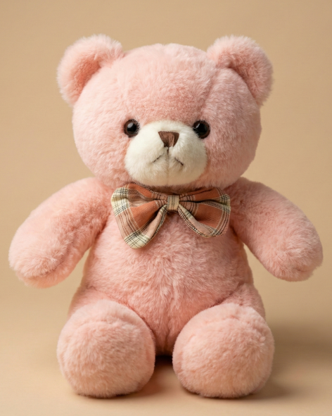 Pink Bow Tie Teddy Bear – Sweet Love Gift Plush