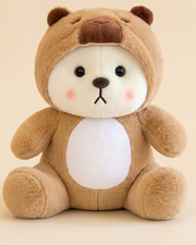 Pearls Toys Premium Caramel Bear Hoodie Plush