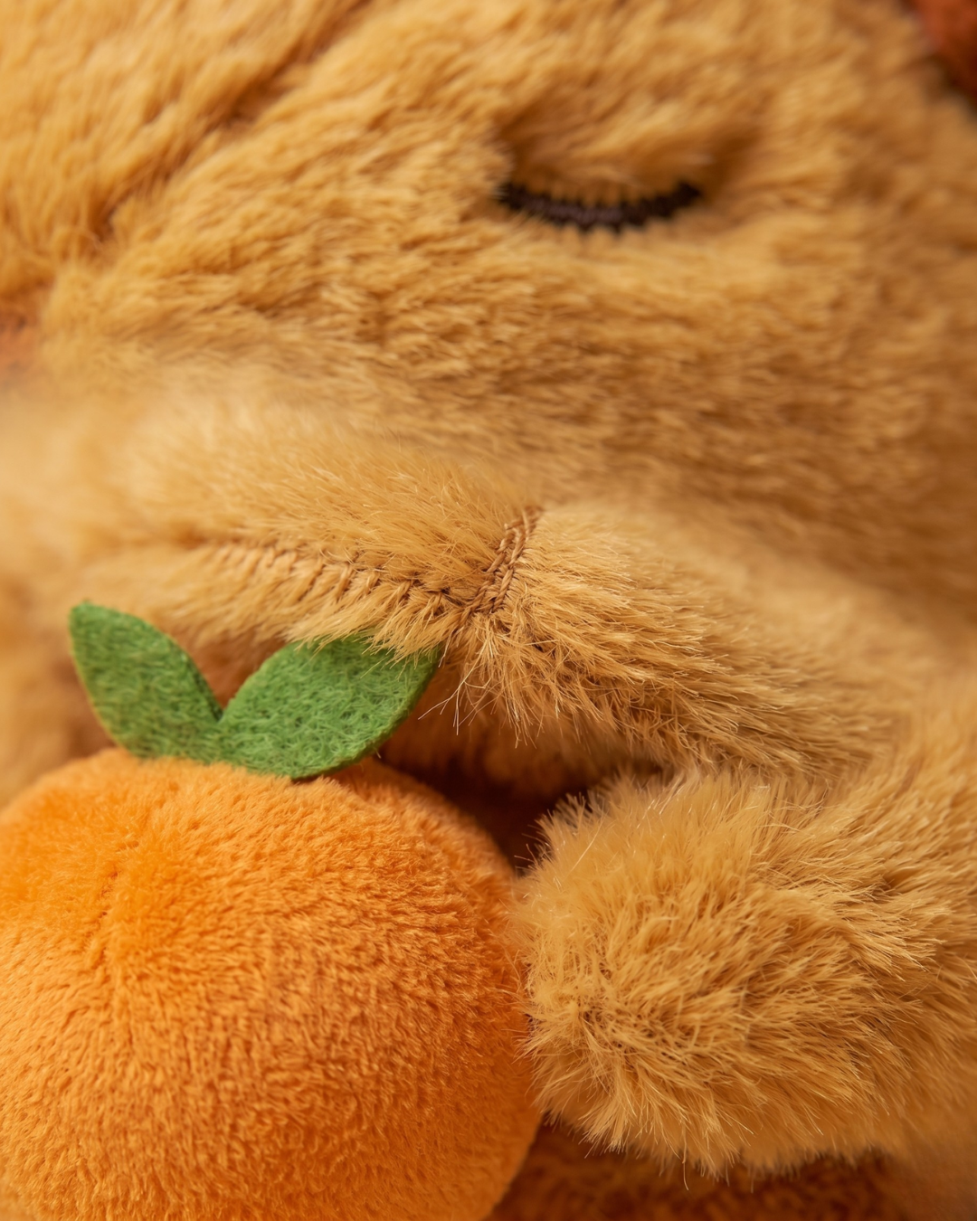 Cutie Capybara Plush Toy with Orange – Ultra-Soft 18cm Stuffed Animal