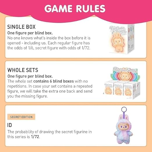 Pearls Toys Labubu Doll The Monsters Big into Energy Series Blind Box