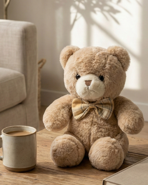 Brown Tie Teddy Bear – A Warm Hug for Someone Special
