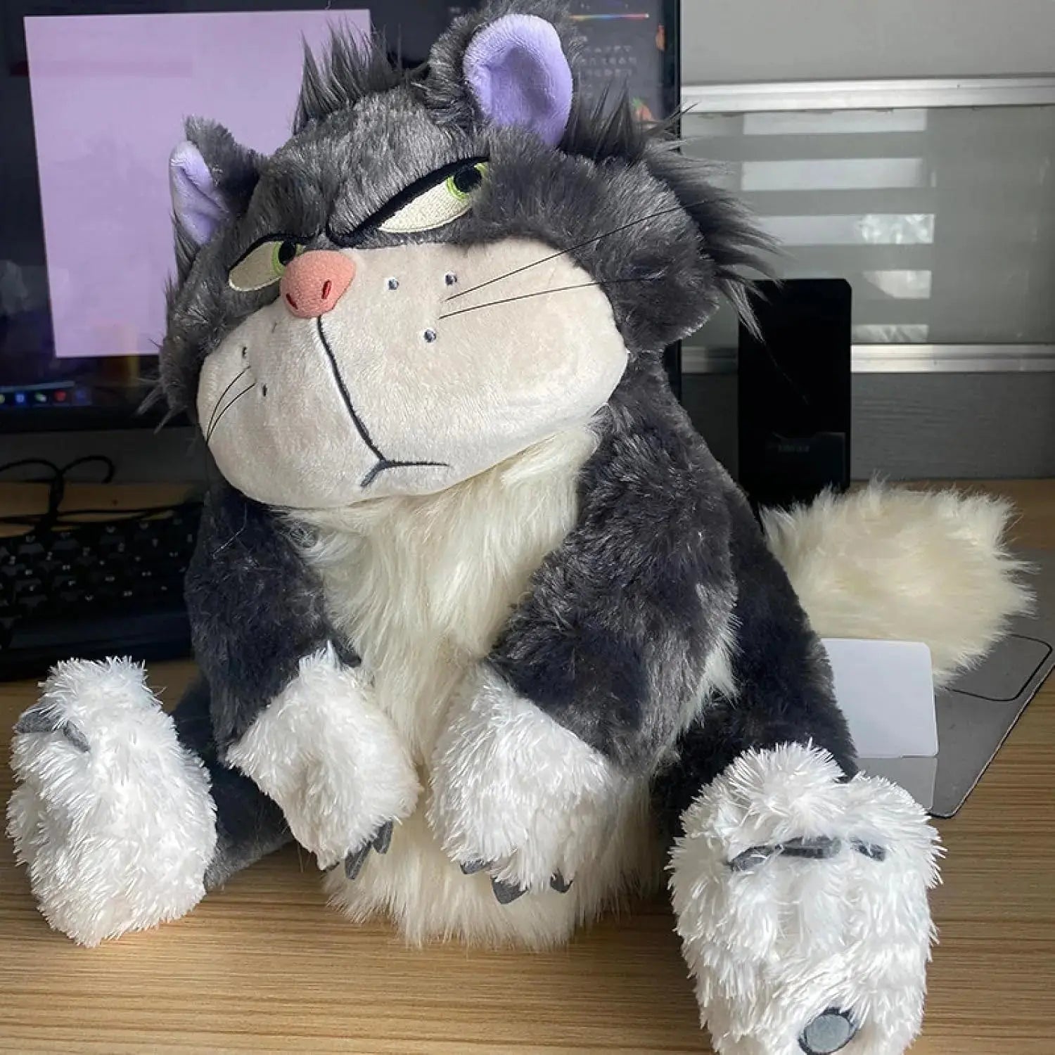 Angry Cat Plush Toy – Ultra-Soft Premium Stuffed Cat - Pearls Toys