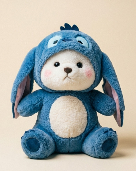 Hoodie Teddy Bear Plush – Soft Stitch-Style Teddy