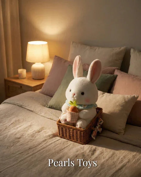 Pearls Toys Premium Basket Carrot Bunny Plush (55 cm) — - Pearls Toys