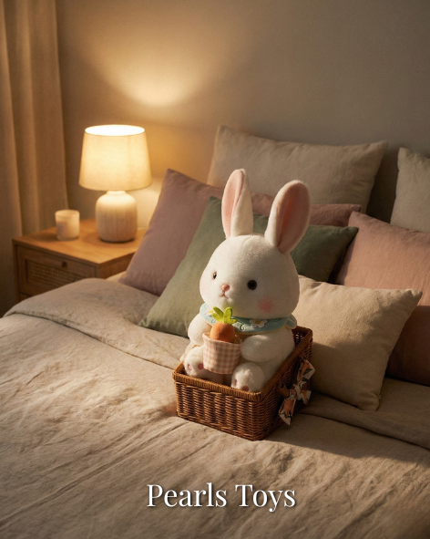 Pearls Toys Premium Basket Carrot Bunny Plush (55 cm) — - Pearls Toys