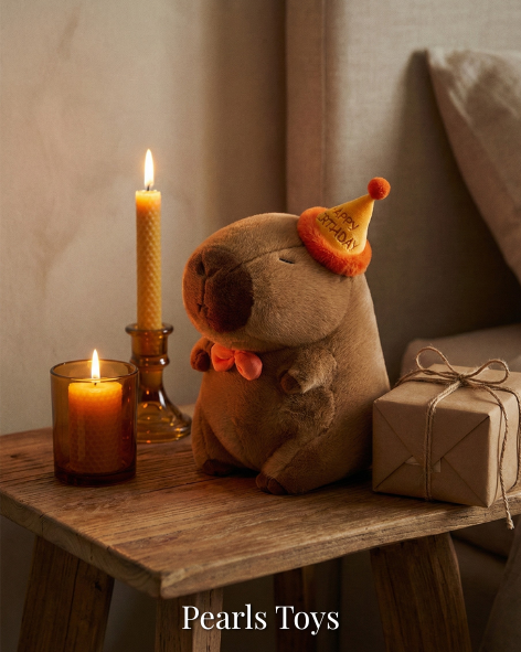 Pearls Toys Premium Birthday Capybara Plush (50 cm) Pearls Toys