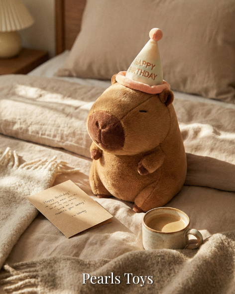 Pearls Toys Premium Birthday Capybara Plush (50 cm) Pearls Toys