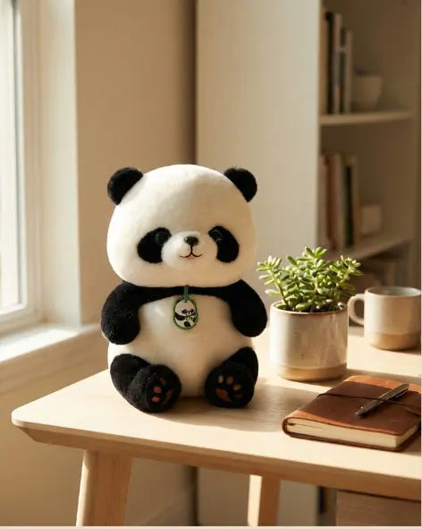 Locket Teddy Panda Soft Toy, Premium Plushie Pearls Toys