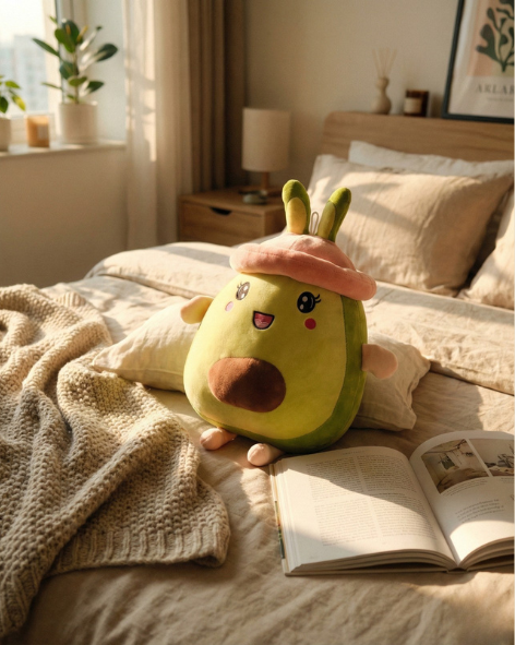 Pearls Toys Cute Avocado Bunny Plush Toy – Soft & Cozy Pearls Toys