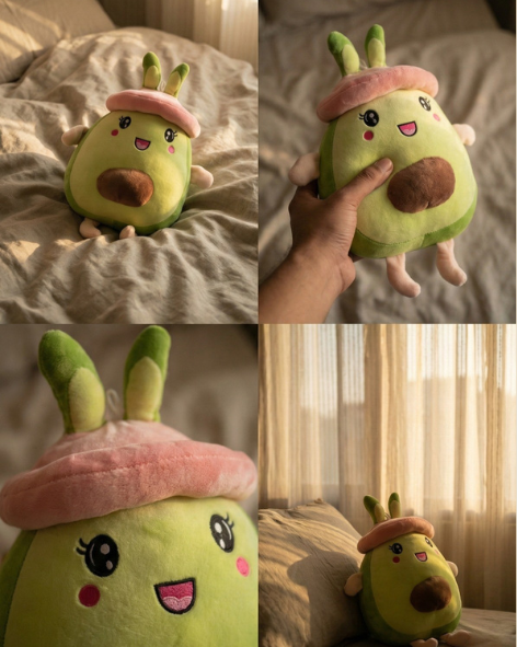 Pearls Toys Cute Avocado Bunny Plush Toy – Soft & Cozy Pearls Toys
