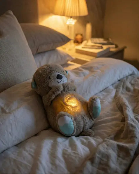 Breathing Otter Baby Soothing Sound and Light Plush Doll Toy My Store
