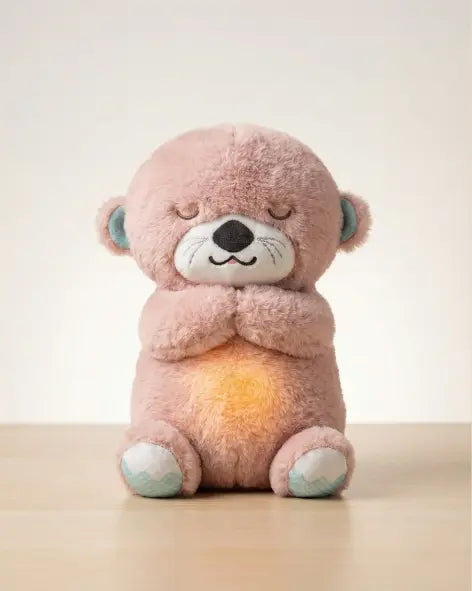 Breathing Otter Baby Soothing Sound and Light Plush Doll Toy My Store
