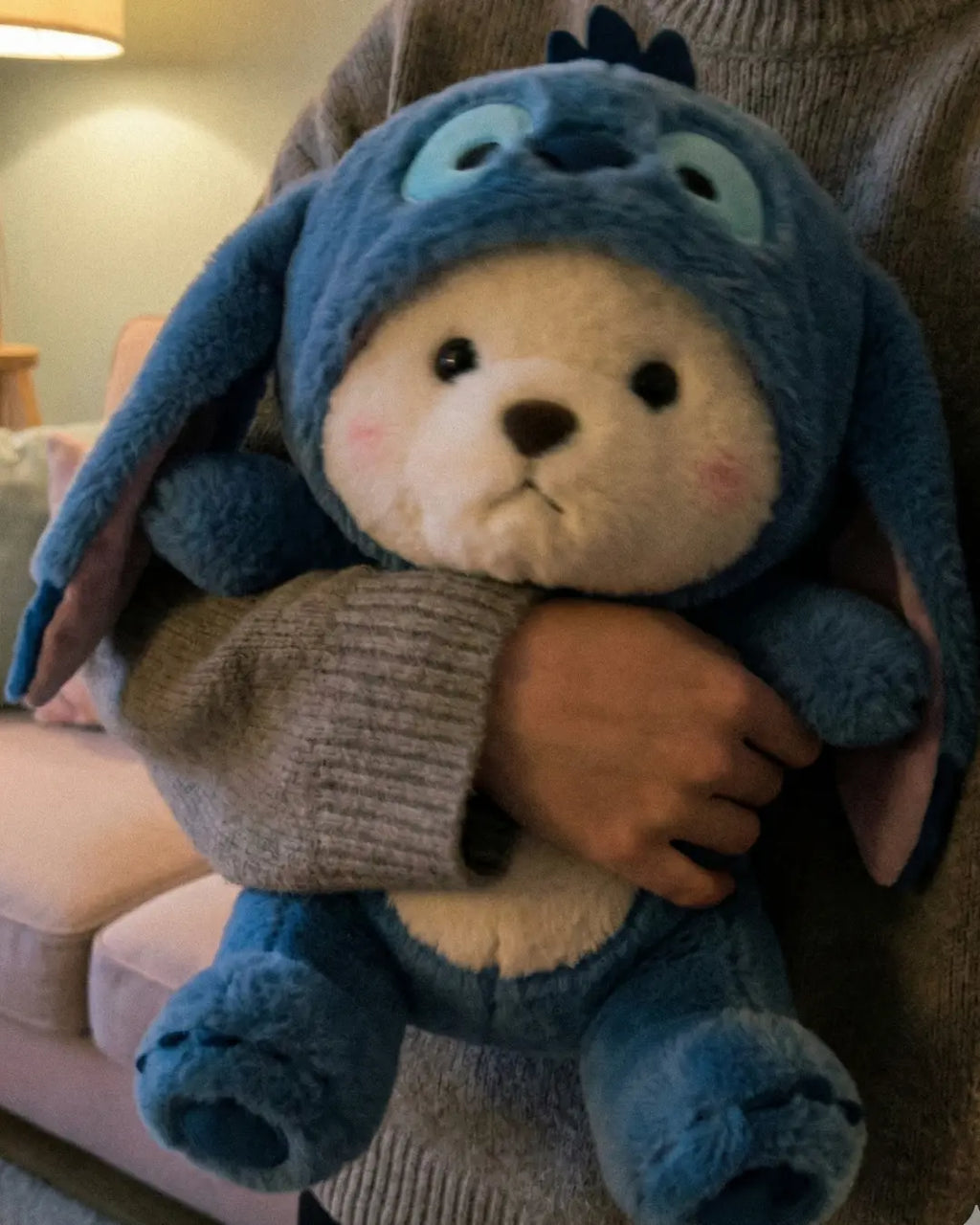 Hoodie Teddy Bear Plush – Soft Stitch-Style Teddy Pearls Toys