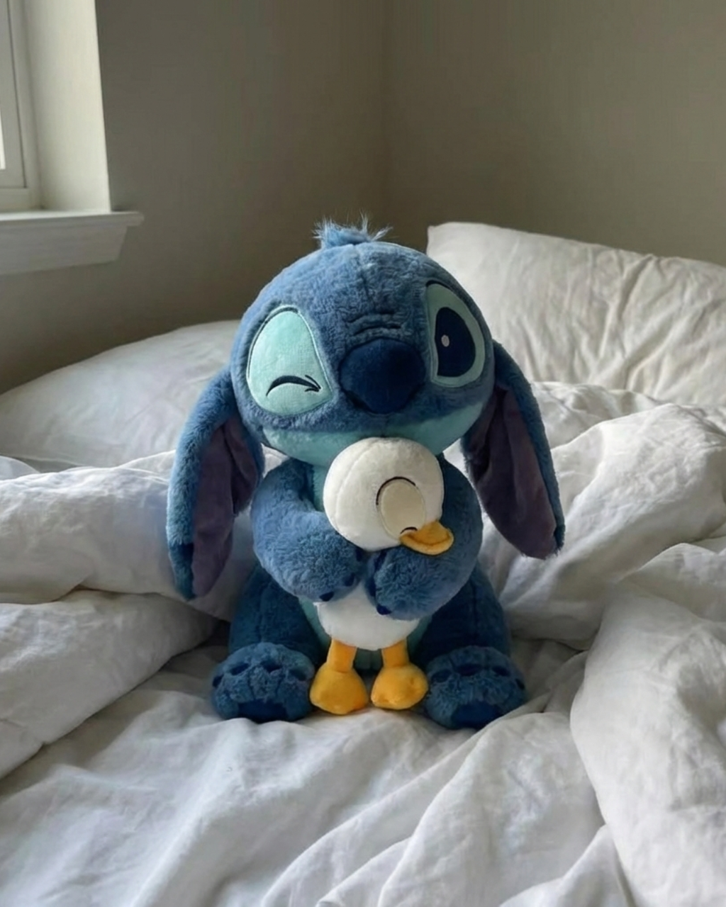 Pearls Toys Stitch Hugging Duck Plush Doll